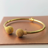 DOUBLE BALL OPEN CUFF BANGLE