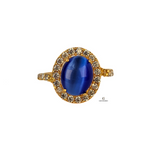 BLUE AND WHITE STONE RING