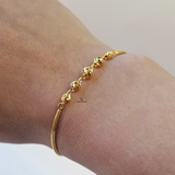 DIAMOND CUT PATTERNED BALL BRACELET