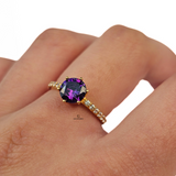 AMETHYST SINGLE STONE RING