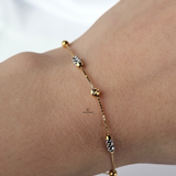 TWO TONE BEADED BRACELET