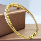 DIAMOND CUT BEAD LINK BANGLE