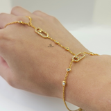 OVAL STONE HAND CHAIN