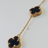 BLACK 5 FLOWER BRACELET
