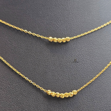DOUBLE SATELLITE CHAIN NECKLACE