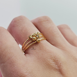 TRIANGLE BEADED RING