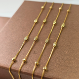 LIGHTWEIGHT BEADED STATION ANKLET