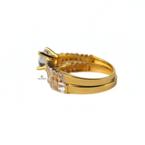 SINGLE STONE DIAMANTE RING SET
