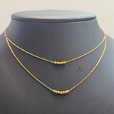 DOUBLE SATELLITE CHAIN NECKLACE