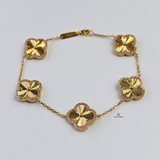 DIAMANTE PAVÉ 5 FLOWER BRACELET - LARGE