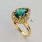 EMERALD PEAR CUT RING