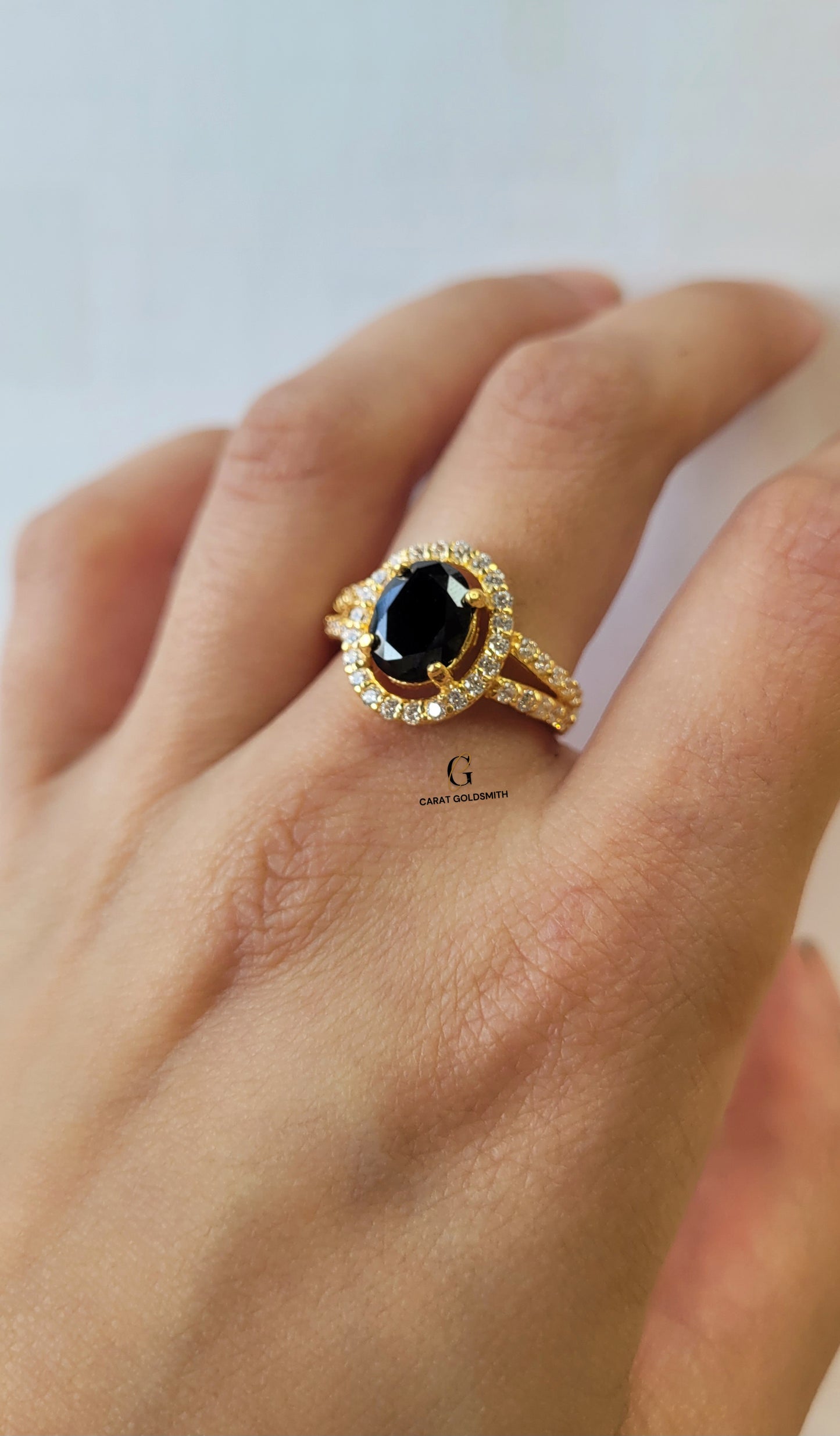 OVAL BLACK ONYX RING