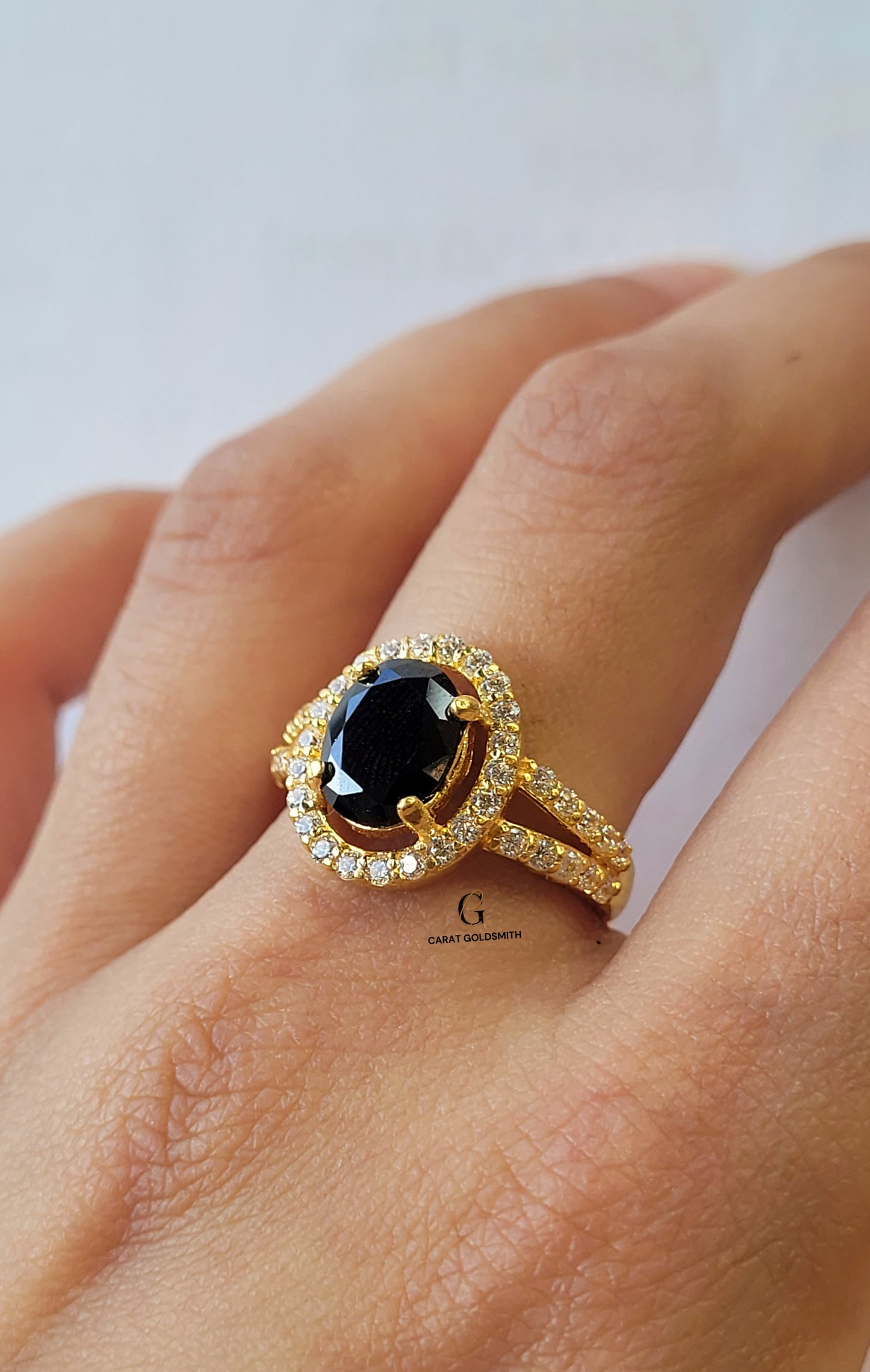 OVAL BLACK ONYX RING