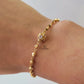 GOLD BRACELET WITH CUBIC ZIRCONIA STONE BALL