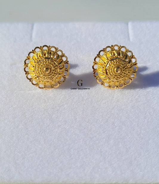 LARGE INTRICATE GOLD STUDS