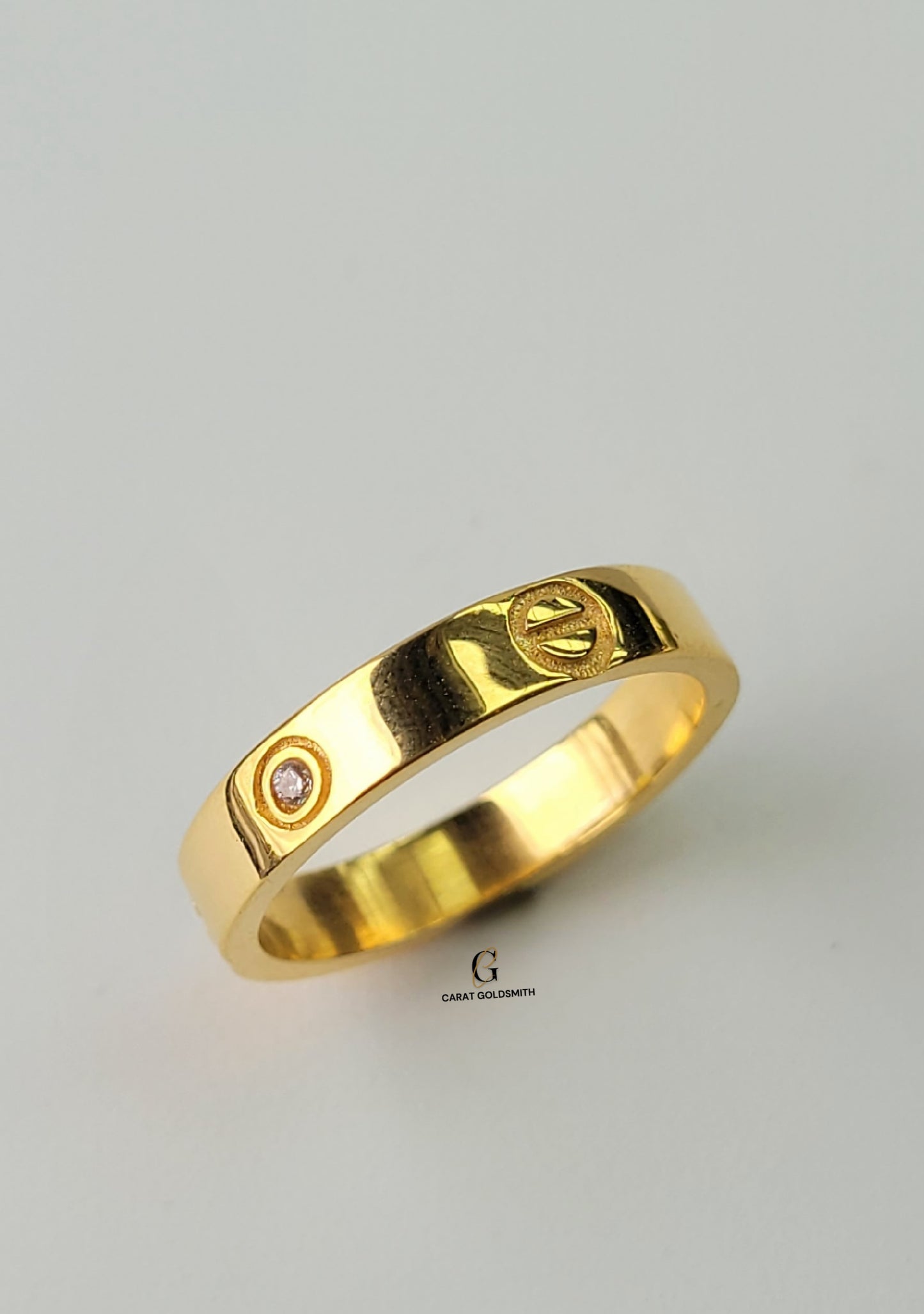 SCREW AND STONE RING BAND