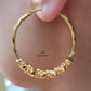 LARGE GOLD BEADED HOOPS