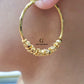 LARGE GOLD BEADED HOOPS