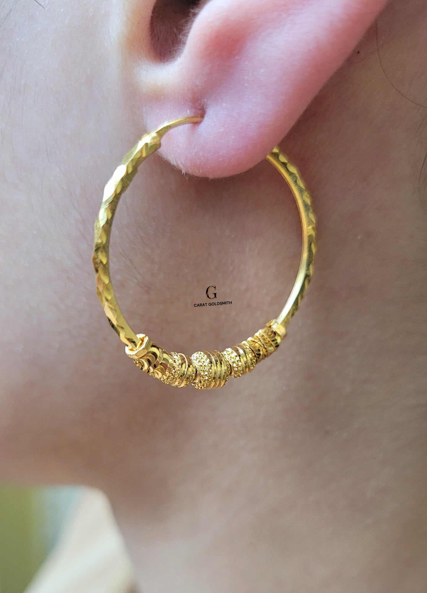 BEADED HOOP EARRINGS