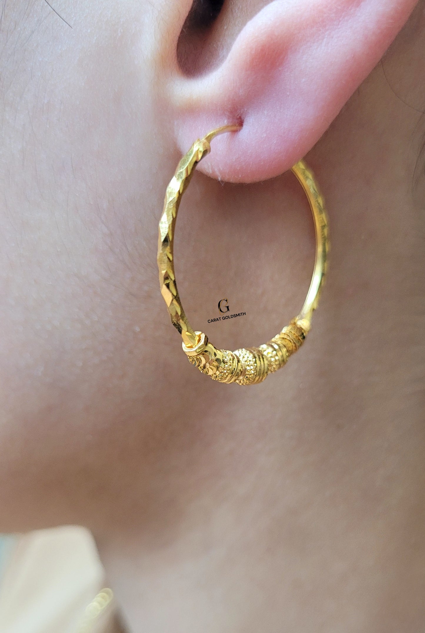 BEADED HOOP EARRINGS