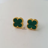 GREEN FLOWER STUD