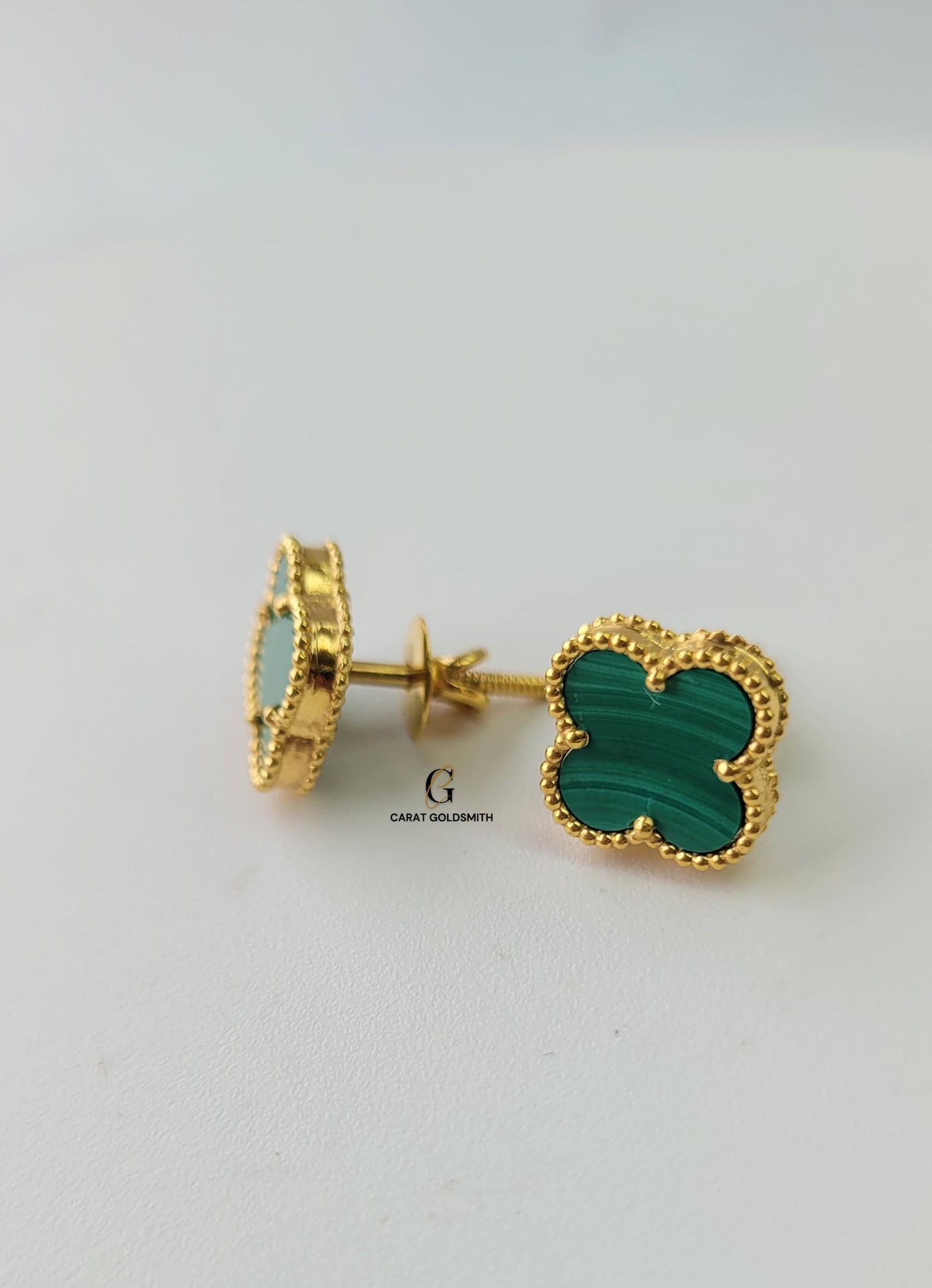 GREEN FLOWER STUD