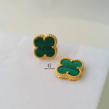 GREEN FLOWER STUD