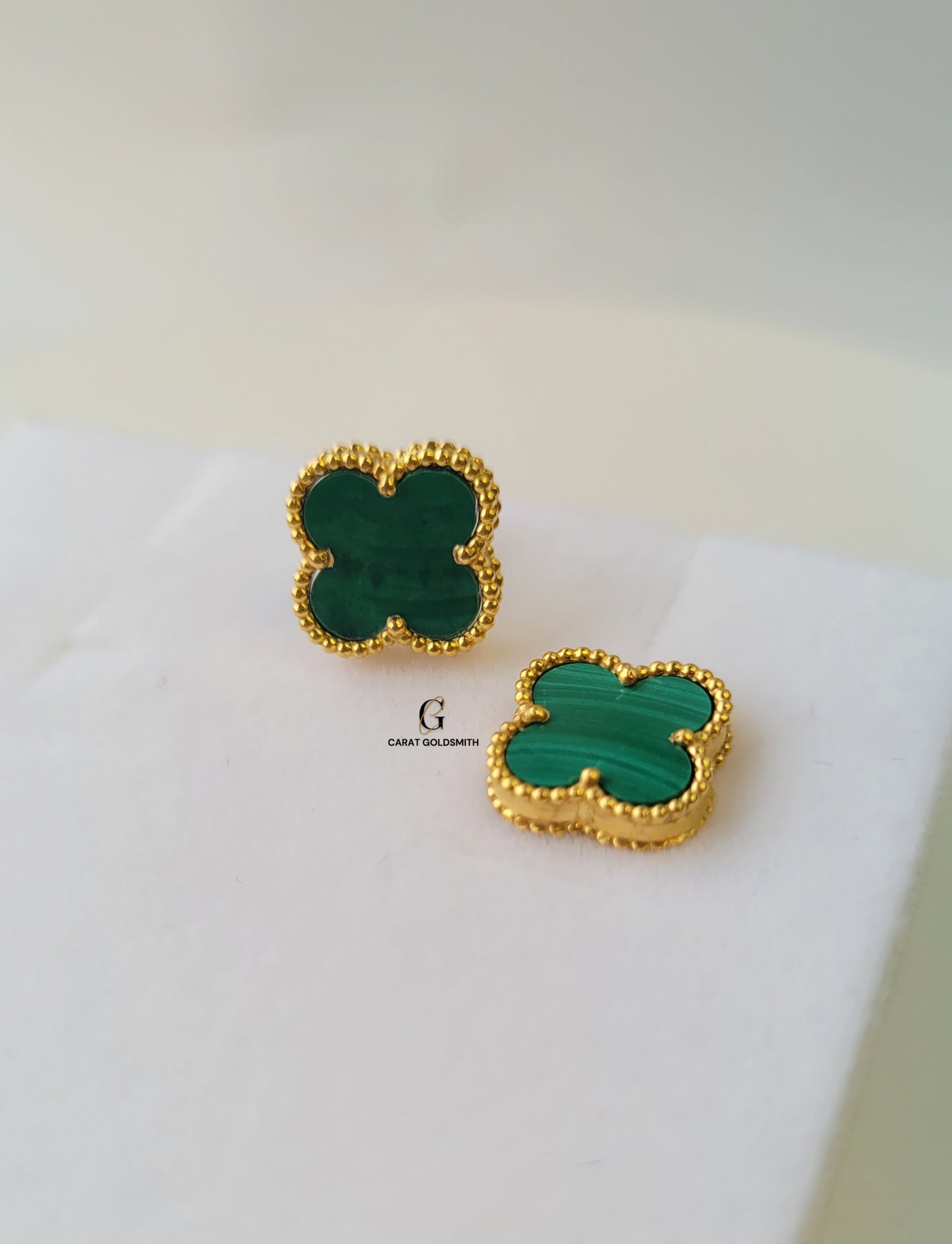 GREEN FLOWER STUD