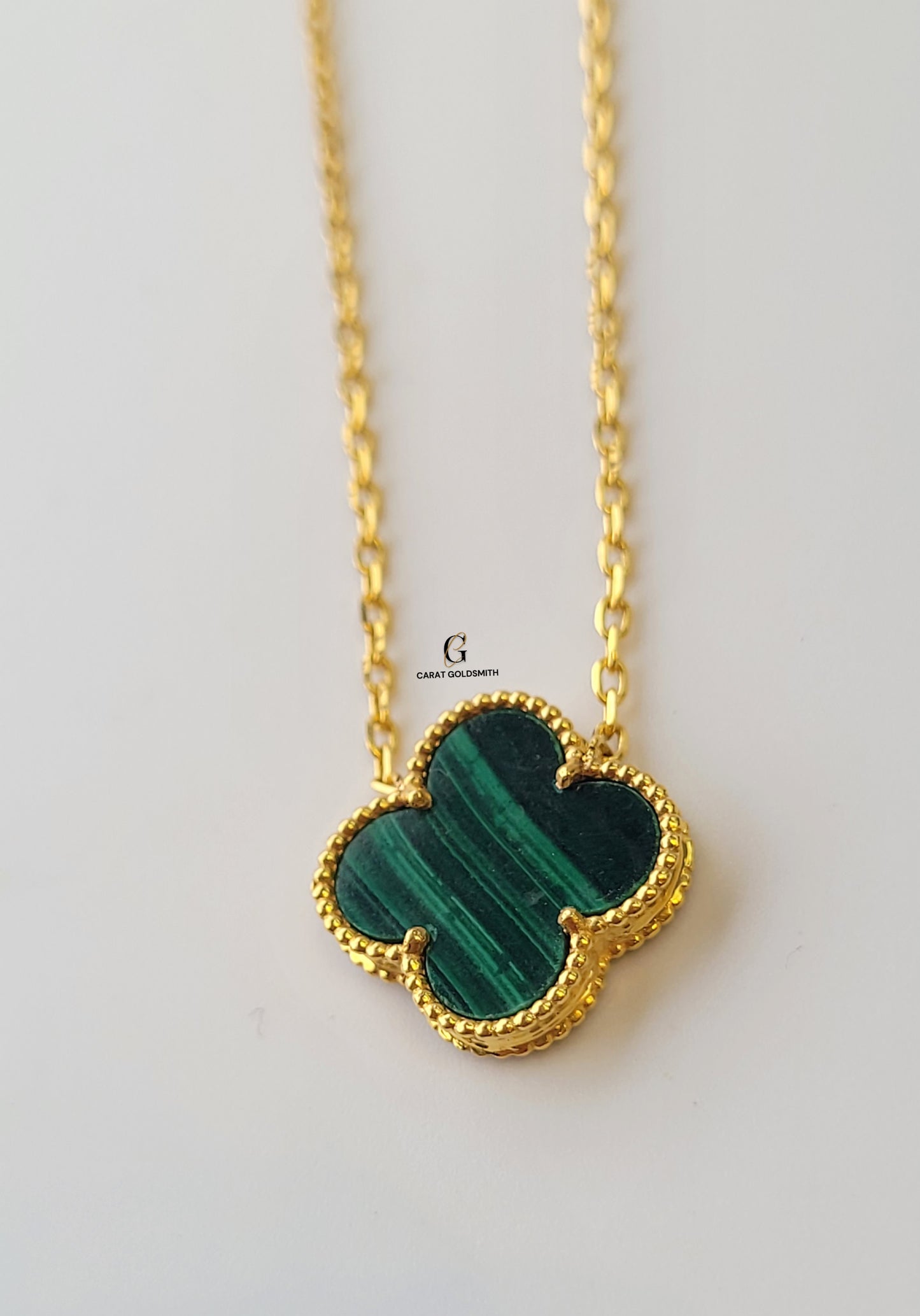 LARGE GREEN FLOWER PENDANT