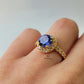 BLUE SAPPHIRE HALO RING