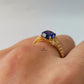 ROUND BLUE SAPPHIRE RING