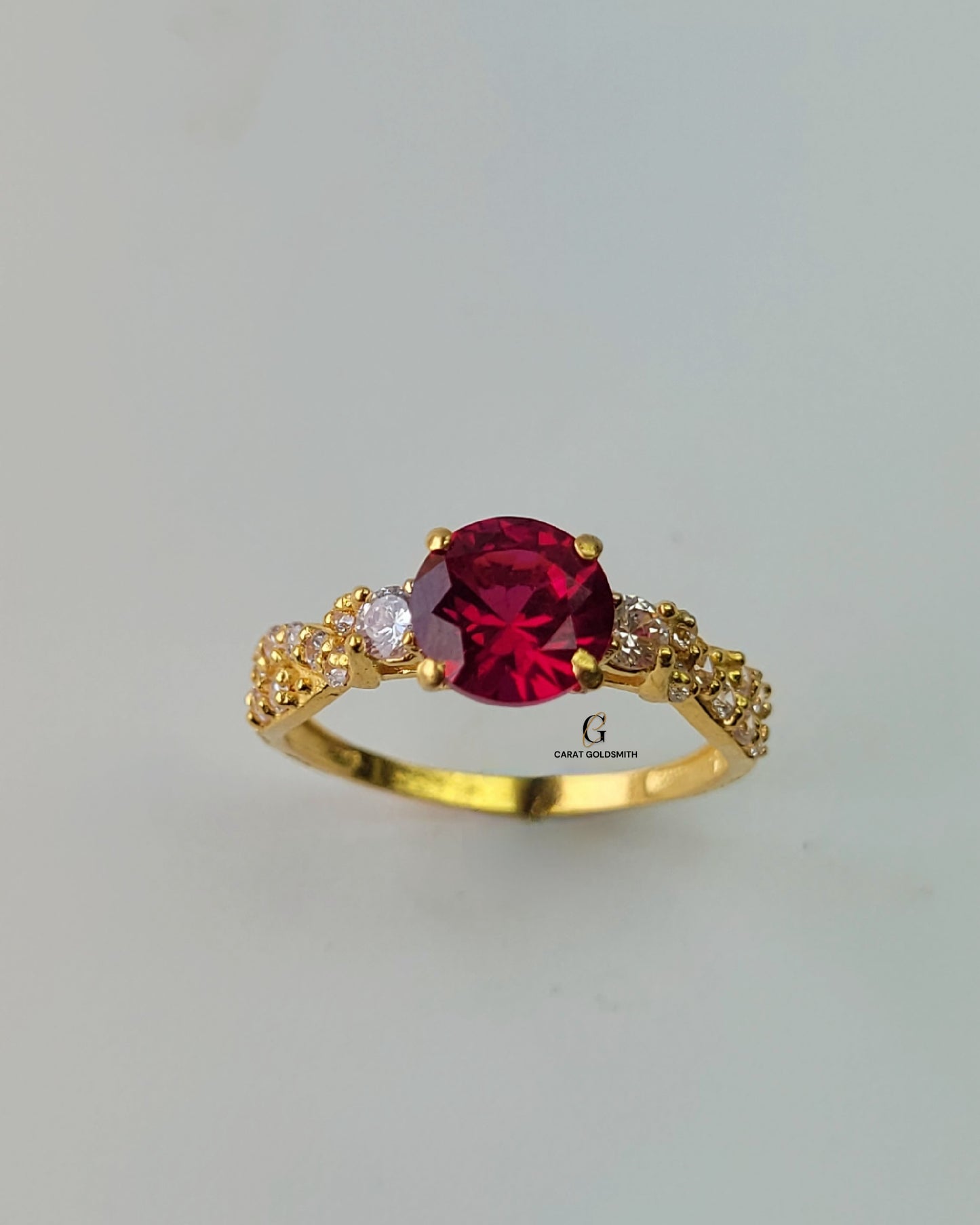 ROUND RUBY RING