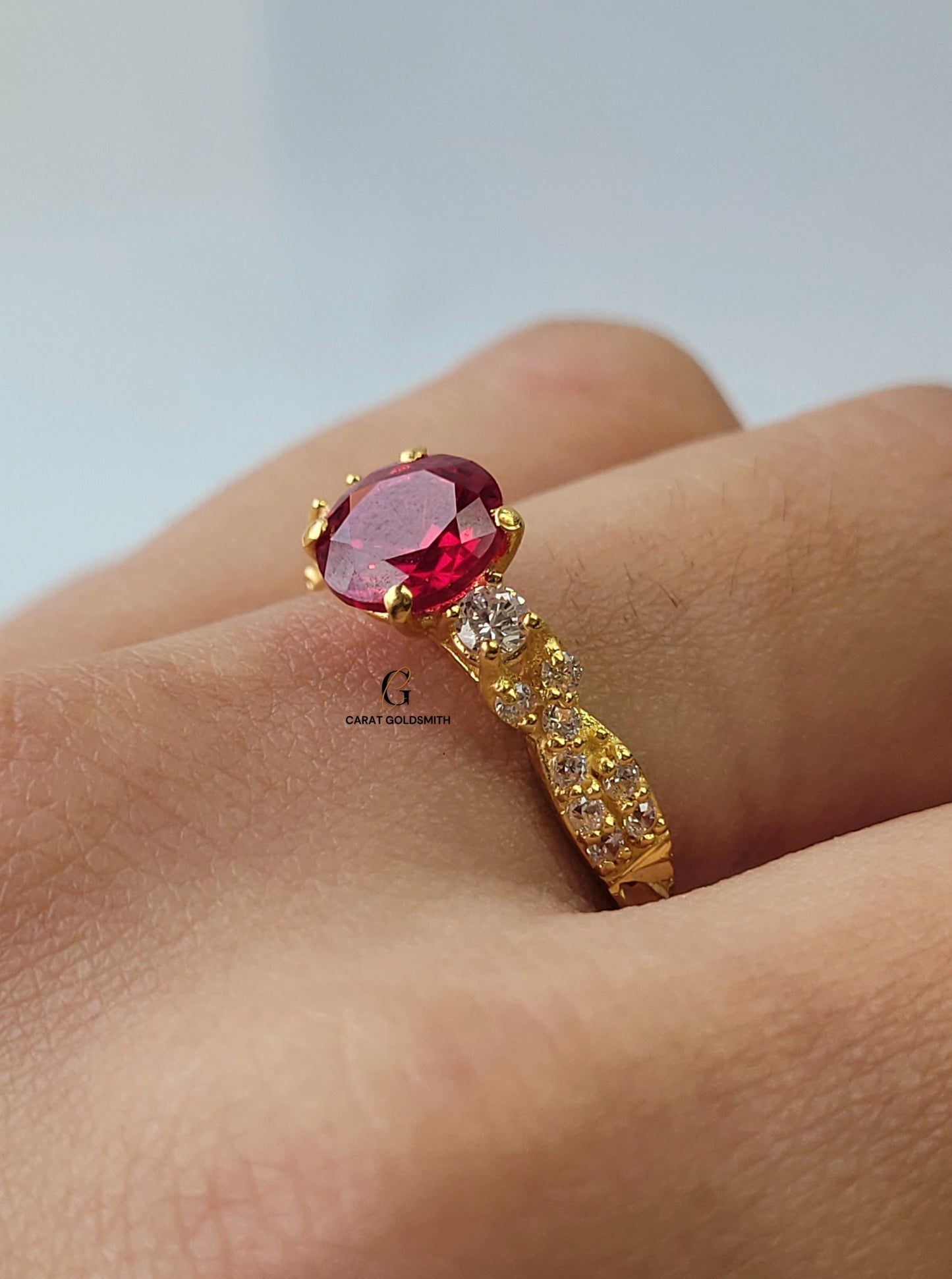 ROUND RUBY RING