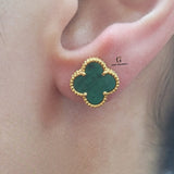 GREEN FLOWER STUD