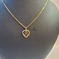 H STONE SCRIPT INITIAL HEART PENDANT