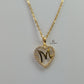 M STONE SCRIPT INITIAL HEART PENDANT