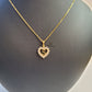 S STONE INITIAL HEART PENDANT