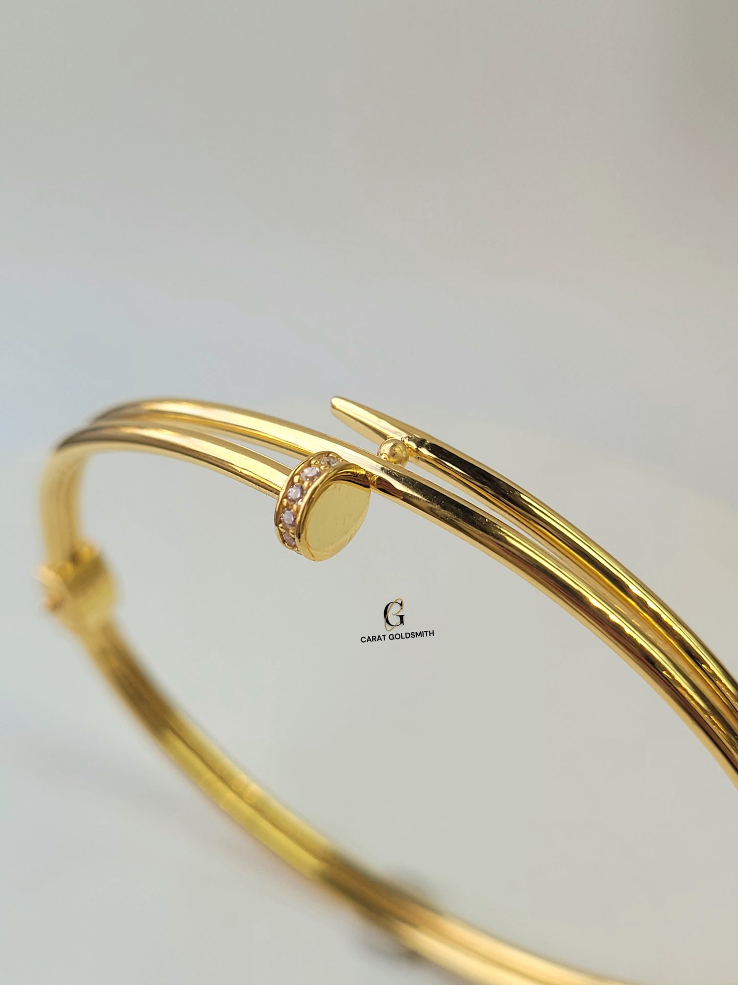 GOLD NAIL CUFF BANGLE