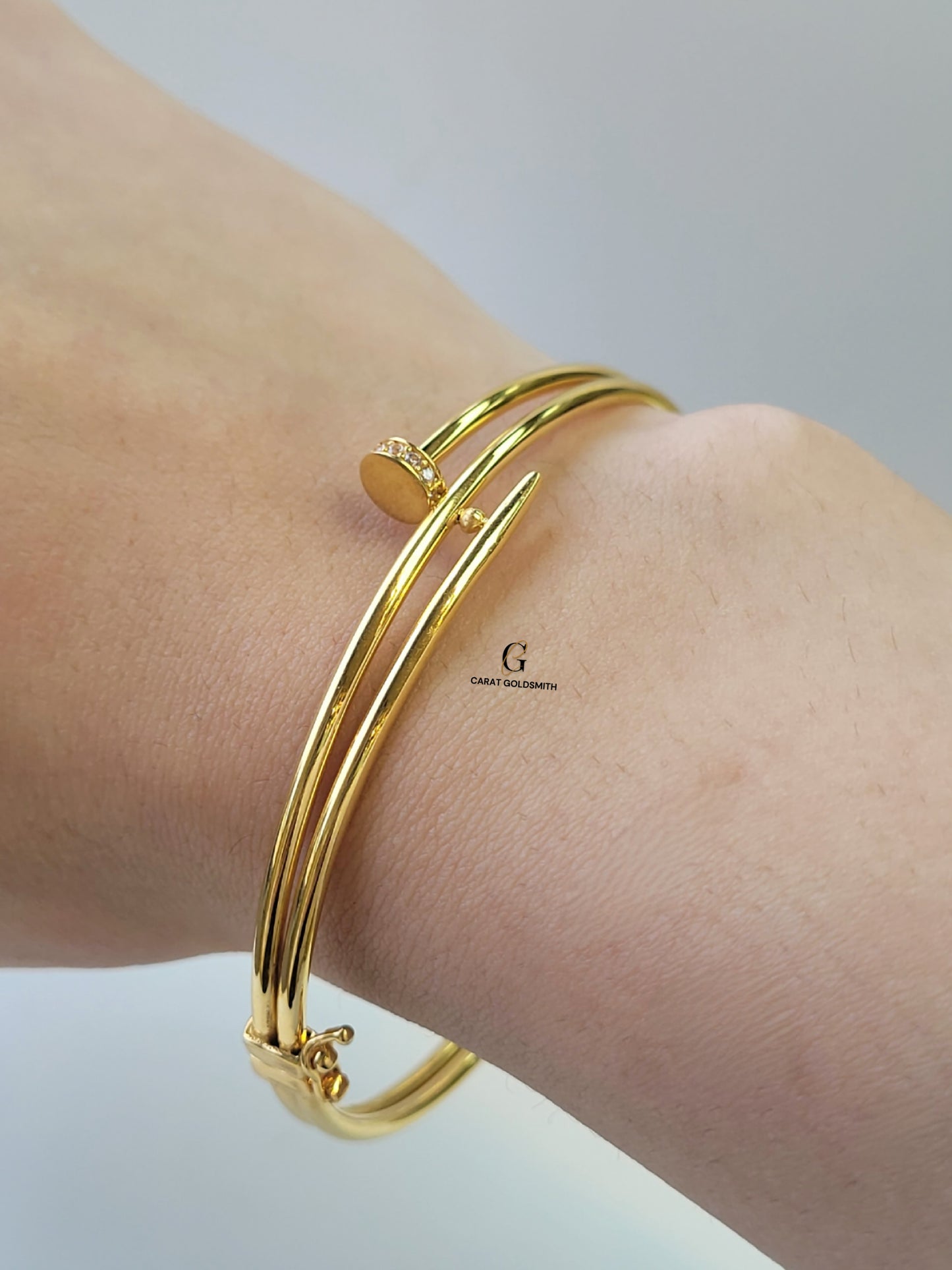 GOLD NAIL CUFF BANGLE