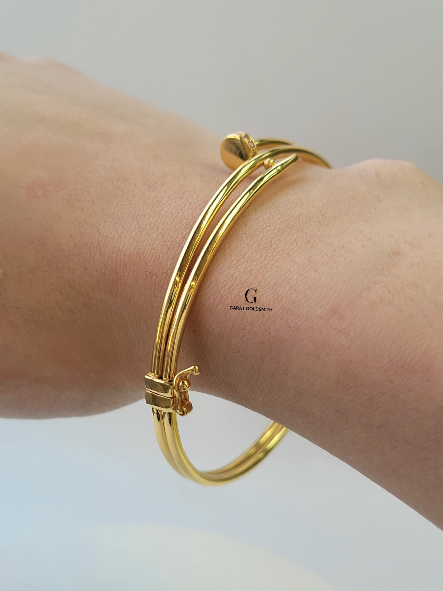 GOLD NAIL CUFF BANGLE