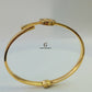 GOLD LV INITIAL CUFF BELT BANGLE