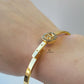 GOLD LV INITIAL CUFF BELT BANGLE