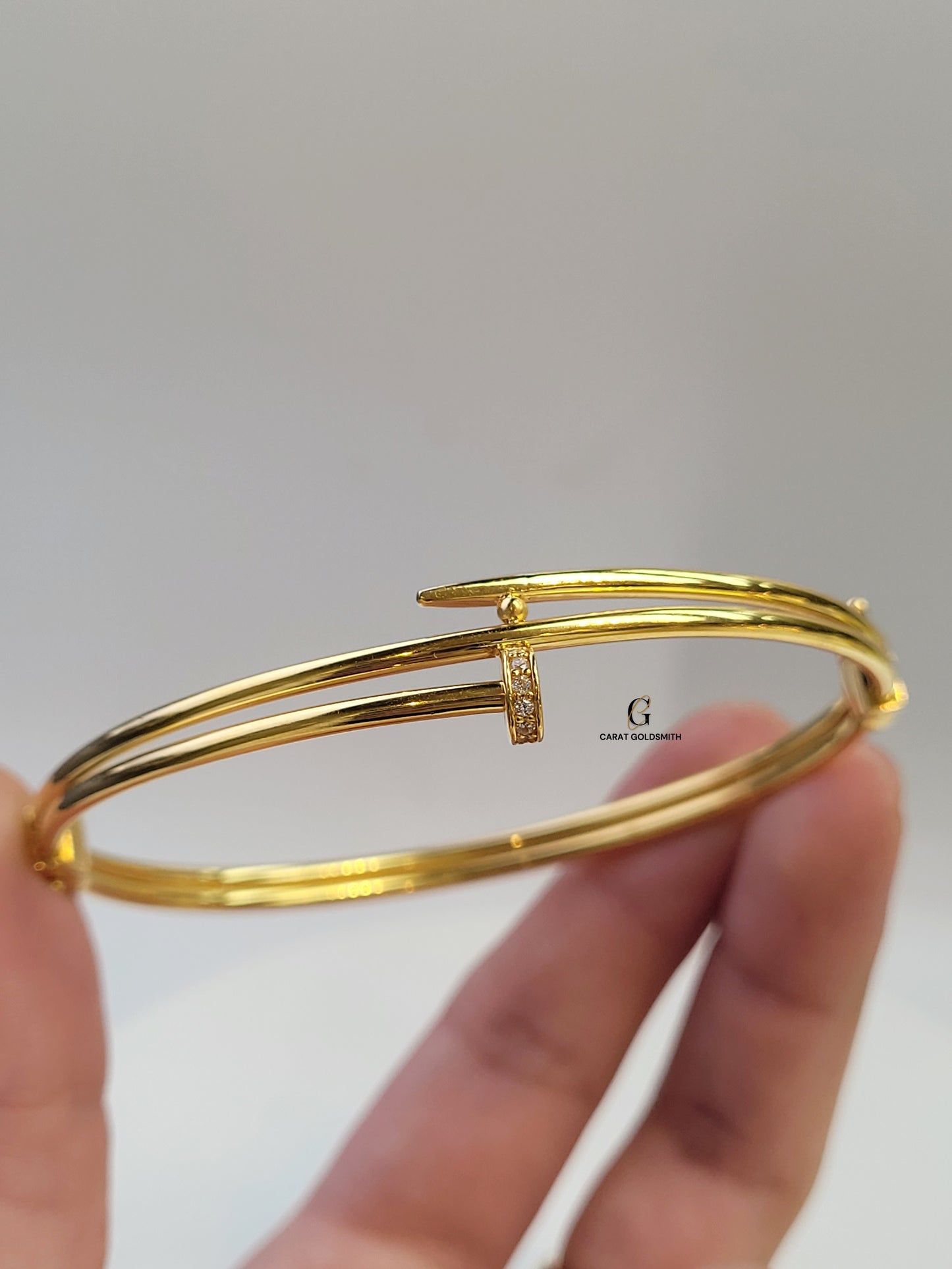 GOLD NAIL CUFF BANGLE