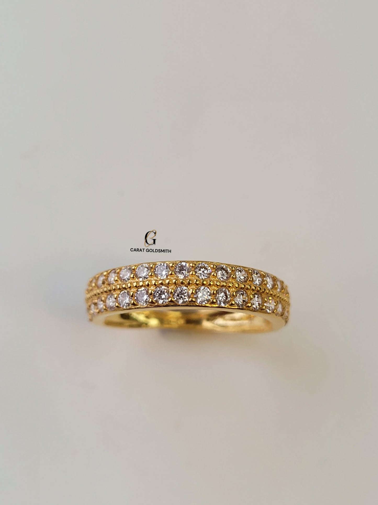 DOUBLE ROW ETERNITY RING BAND