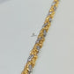 RHODIUM AND GOLD BRAIDED BRACELET