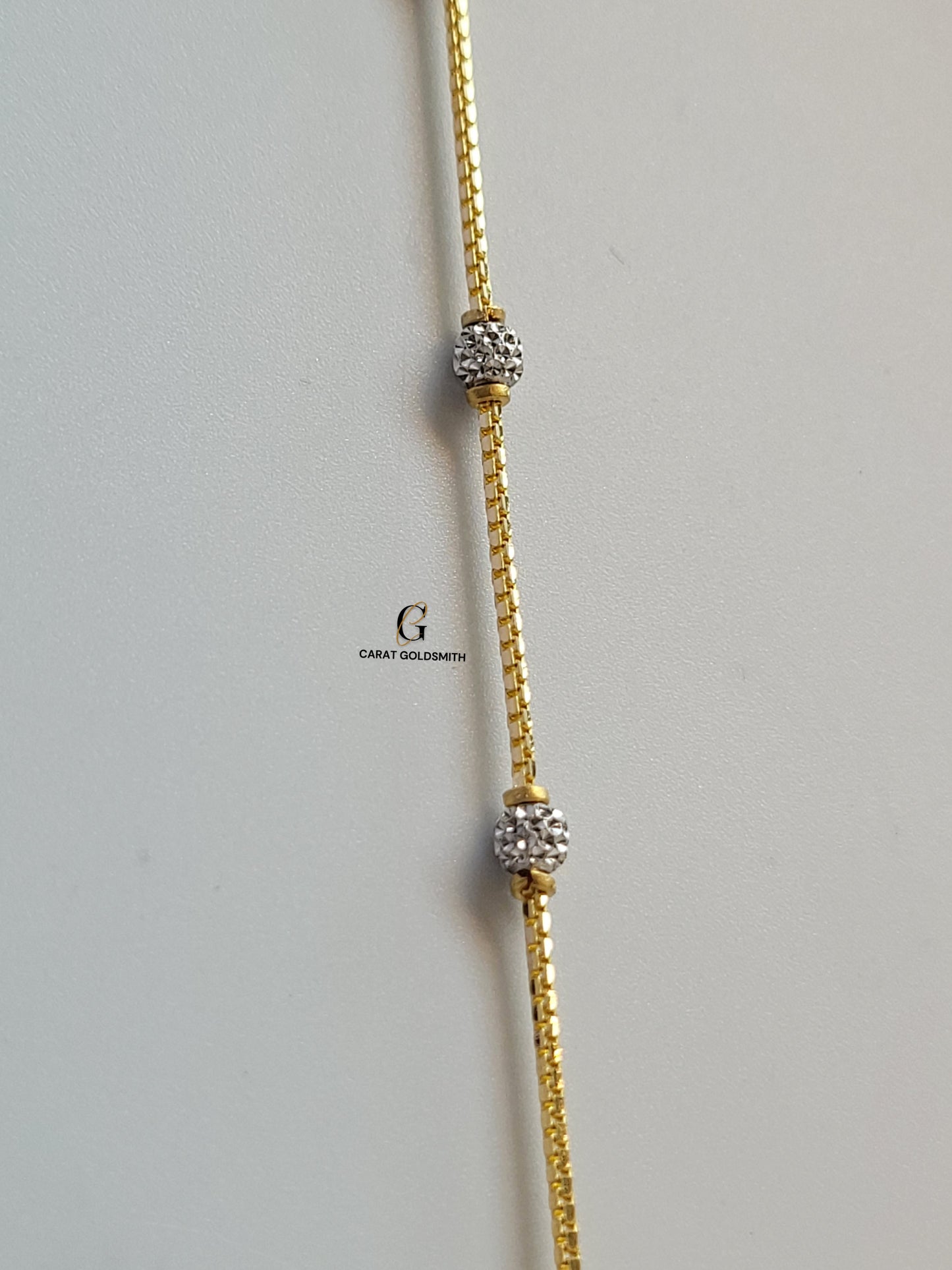 RHODIUM BEADED CHAIN