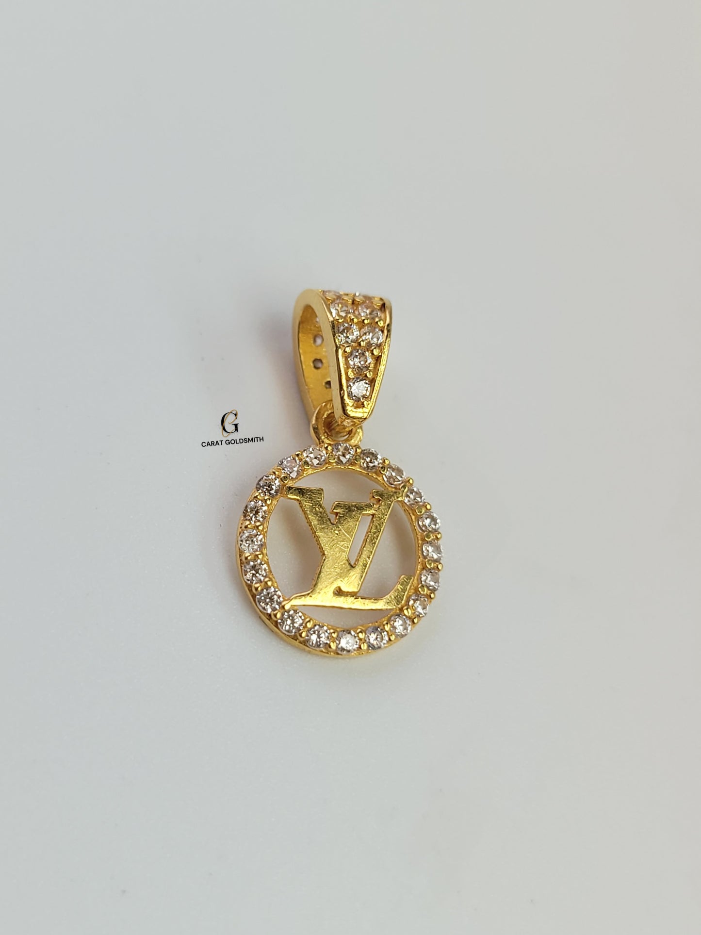 SMALL LV INITIAL CHARM