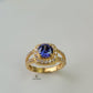 BLUE SAPPHIRE CUSHION-CUT RING