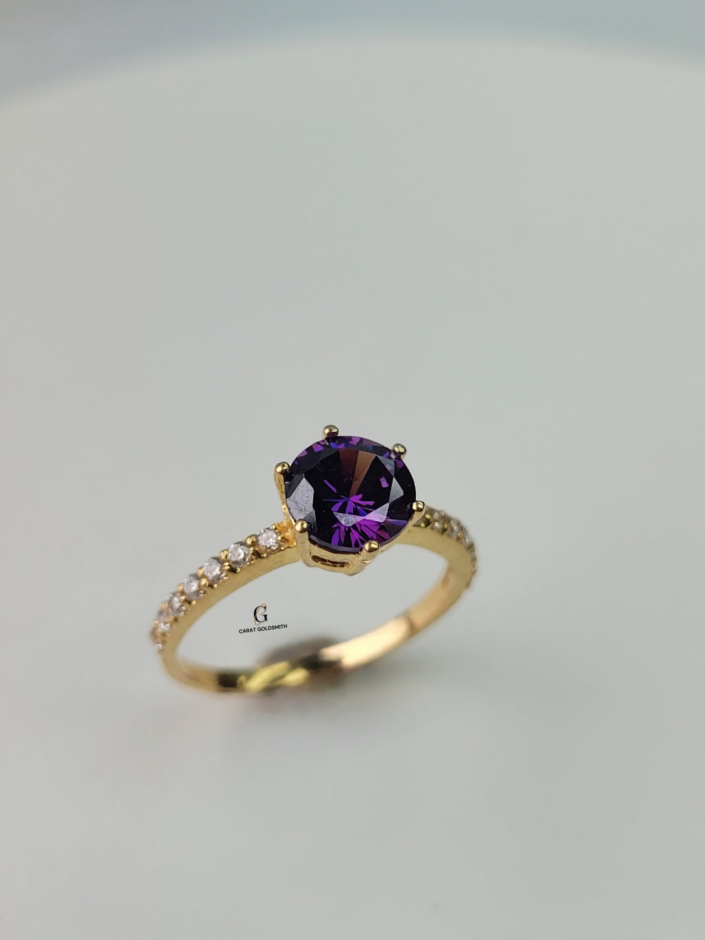 AMETHYST SINGLE STONE RING