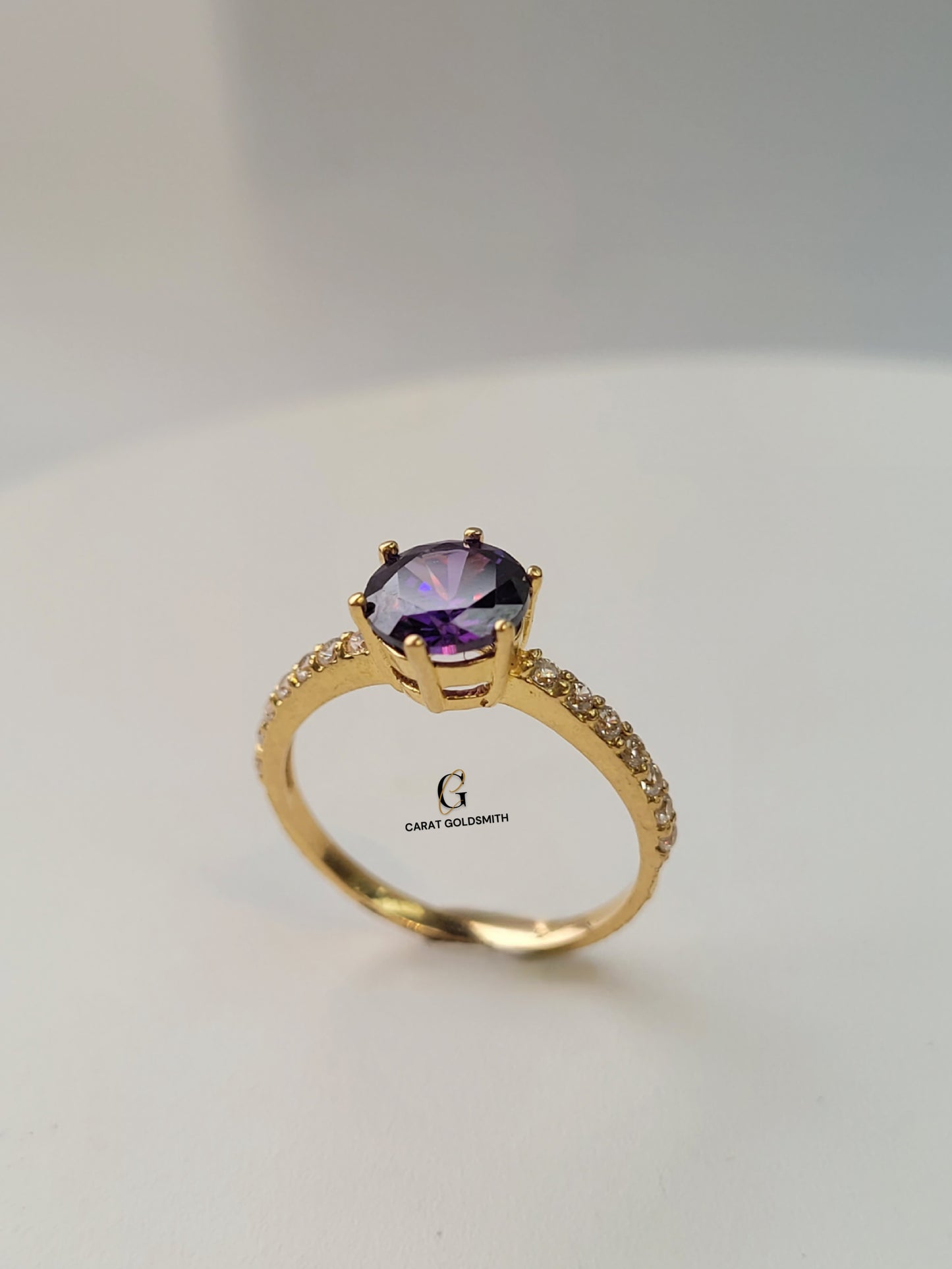 AMETHYST SINGLE STONE RING